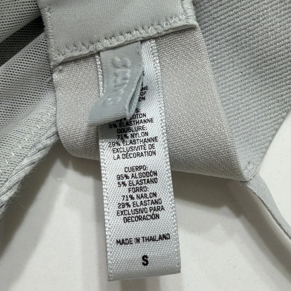 Skims Stretch Cotton Rib Lounge Plunge Bralette in Grey | S - Picture 4 of 4